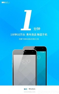 Заказ на 100000 смартфонов Meizu m1, за 1 минуту